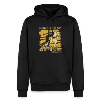 Speed Skating So Run In A Way That Loves Skating - Männer Premium Bio Hoodie - Schwarz - Vorne - Nico (187cm)