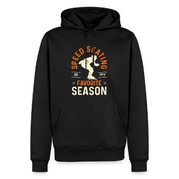 Speed Skating Is My Favorite Season Winter Sports - Männer Premium Bio Hoodie - Schwarz - Vorne - Nico (187cm)