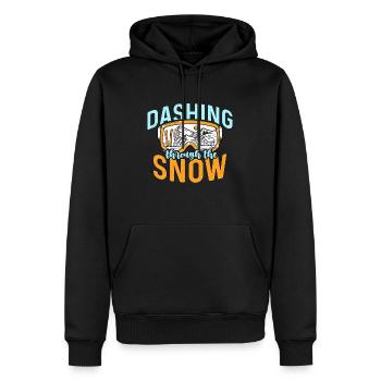 Cross Country Skiing Dashing Through The Ski Race - Männer Premium Bio Hoodie - Schwarz - Vorne - Nico (187cm)