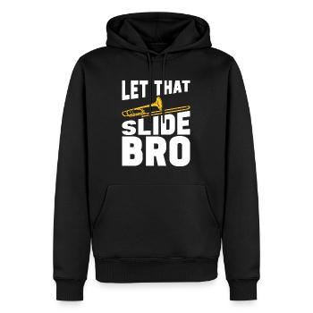 Trombone Let That Slide Bro Brass Band Trombonist - Sweat à capuche Premium bio Homme - noir - Devant - Nico (187cm)