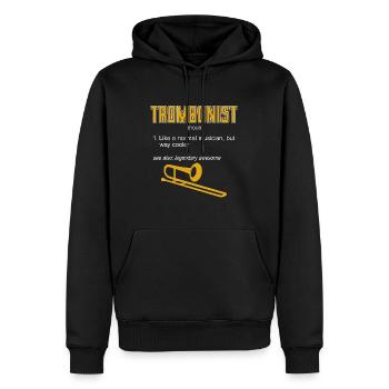 Trombone Trombonist Like A Normal Wind Instrument - Männer Premium Bio Hoodie - Schwarz - Vorne - Nico (187cm)