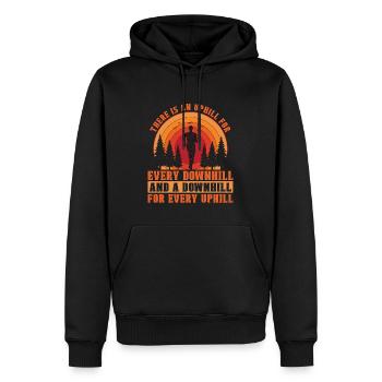 Trail Running There Is An Uphill For Trail Race - Männer Premium Bio Hoodie - Schwarz - Vorne - Nico (187cm)