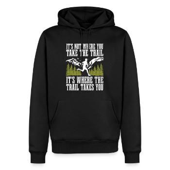Trail Running It's Not Where You Take Marathoner - Männer Premium Bio Hoodie - Schwarz - Vorne - Nico (187cm)