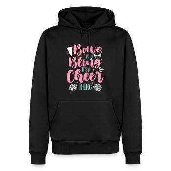 Cheerleading Bows And Bling It's A Cheer Cheering - Männer Premium Bio Hoodie - Schwarz - Vorne - Nico (187cm)