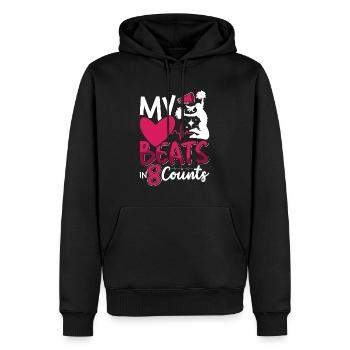 Cheerleading My Heart bat en 8 chefs d’accusation Cheering - Sweat à capuche Premium bio Homme - noir - Devant - Nico (187cm)