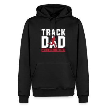 Track And Field Track Dad Will Yell Loudly Running - Männer Premium Bio Hoodie - Schwarz - Vorne - Nico (187cm)
