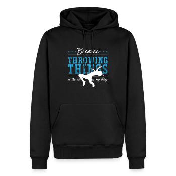 Track And Field Because Throwing Things Sprinting - Männer Premium Bio Hoodie - Schwarz - Vorne - Nico (187cm)