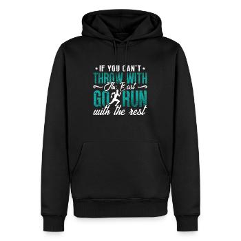 Track And Field If You Can't Throw With Running - Männer Premium Bio Hoodie - Schwarz - Vorne - Nico (187cm)