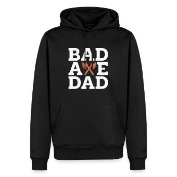 Lancer de hache Bad Axe Dad Hatchet Thrower Bullseye - Sweat à capuche Premium bio Homme - noir - Devant - Nico (187cm)