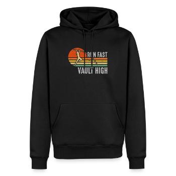 Pole Vault Run Fast Vault High Athletics Jump Pole - Männer Premium Bio Hoodie - Schwarz - Vorne - Nico (187cm)