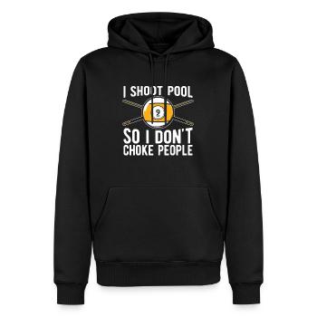 Cue Sports I Shoot Pool So I Don't Billiard Player - Männer Premium Bio Hoodie - Schwarz - Vorne - Nico (187cm)