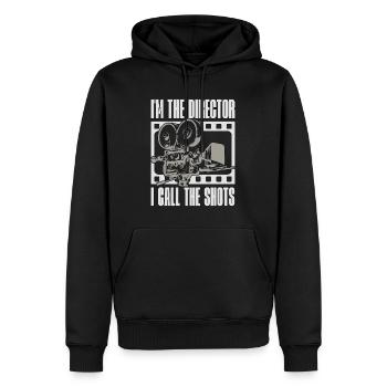 Réalisateur de film Je suis le réalisateur que j’appelle monteur vidéo - Sweat à capuche Premium bio Homme - noir - Devant - Nico (187cm)