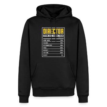 Réalisateur Réalisateur Nutrition Facts Film Film - Sweat à capuche Premium bio Homme - noir - Devant - Nico (187cm)