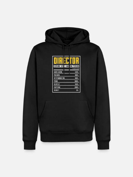 Filminstruktør Instruktør Ernæring Fakta Film Film - Herre Premium økologisk hoodie - sort