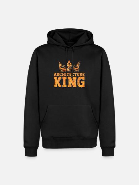 Architecture King Architectural Builder Architectes - Sweat à capuche Premium bio Homme - noir