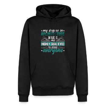 Architecture My Degree In Architecture Engineering - Men’s Premium Organic Hoodie - black - Front - Nico (187cm)