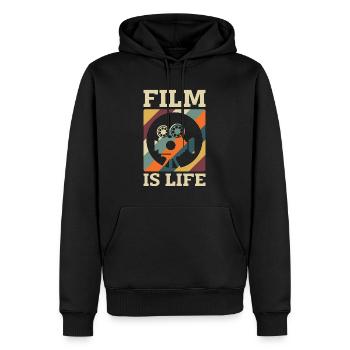 Filmmaking Film Is Life Retro Director Filmmaker - Männer Premium Bio Hoodie - Schwarz - Vorne - Nico (187cm)