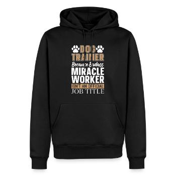 Animal Trainer Dog Trainer Because Badass Training - Männer Premium Bio Hoodie - Schwarz - Vorne - Nico (187cm)
