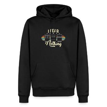 Camera Operator I Fear Nothing Retro Video Shoots - Men’s Premium Organic Hoodie - black - Front - Nico (187cm)