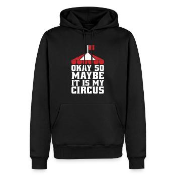 Circus Clown Okay So Maybe It Is Circus Performer - Men’s Premium Organic Hoodie - black - Front - Nico (187cm)