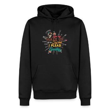 Maquilleur Si Aimer le maquillage est un cosmétologue - Sweat à capuche Premium bio Homme - noir - Devant - Nico (187cm)