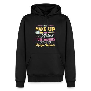 I'm A Makeup Artist I Use Brushes They Beautician - Männer Premium Bio Hoodie - Schwarz - Vorne - Nico (187cm)
