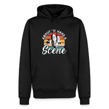 Filmmaking About To Make A Retro Cinema Filmmaker - Männer Premium Bio Hoodie - Schwarz - Vorne - Nico (187cm)