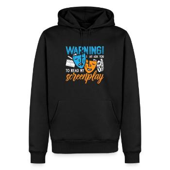 Filmmaking Warning I May Ask You To Film Producer - Männer Premium Bio Hoodie - Schwarz - Vorne - Nico (187cm)