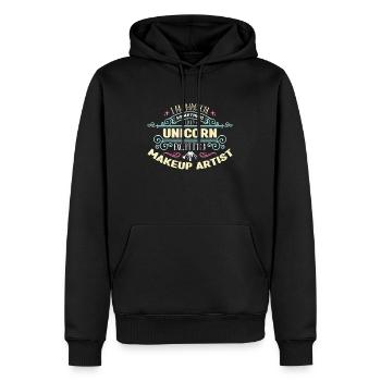 Maquilleuse Je suis magique Quelque chose d’esthéticienne - Sweat à capuche Premium bio Homme - noir - Devant - Nico (187cm)