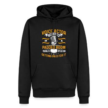 Voice Actor I Spend All Day In Padded Voice Art - Männer Premium Bio Hoodie - Schwarz - Vorne - Nico (187cm)