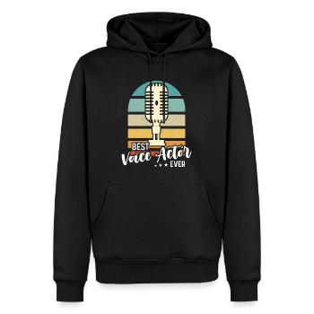 Voice Actor Best Voice Actor Ever Retro Announcer - Männer Premium Bio Hoodie - Schwarz - Vorne - Nico (187cm)