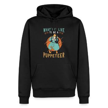 Puppetry What's It Like To Be A Puppets Puppeteer - Men’s Premium Organic Hoodie - black - Front - Nico (187cm)