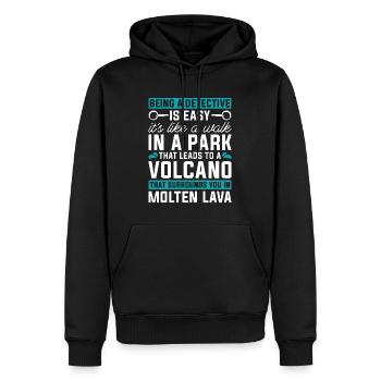 Detective Being A Detective Is Easy Investigation - Men’s Premium Organic Hoodie - black - Front - Nico (187cm)