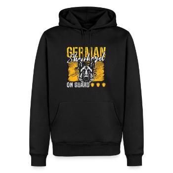 German Shepherd On Guard Belgian Shepherd Lover - Männer Premium Bio Hoodie - Schwarz - Vorne - Nico (187cm)