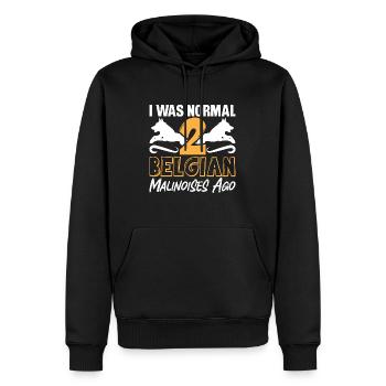 Belgian Malinois I Was Normal 2 Belgian Canine Pet - Männer Premium Bio Hoodie - Schwarz - Vorne - Nico (187cm)