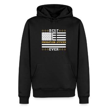 Best Probation Officer Ever Correctional Officer - Männer Premium Bio Hoodie - Schwarz - Vorne - Nico (187cm)