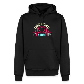 Correctional Nurse Corrections Prison Nursing - Men’s Premium Organic Hoodie - black - Front - Nico (187cm)