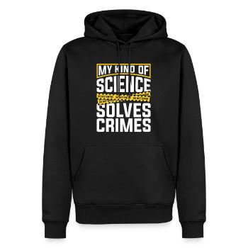 Science Médico-Légale Mon genre De Science Criminalistique - Sweat à capuche Premium bio Homme - noir - Devant - Nico (187cm)