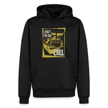 Embaumeur Je ne peux pas Je suis sur appel Embaumeurs funéraires - Sweat à capuche Premium bio Homme - noir - Devant - Nico (187cm)