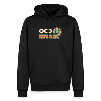Le TOC en santé mentale n’est pas un adjectif de conscience - Sweat à capuche Premium bio Homme - noir - Devant - Nico (187cm)