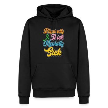 Santé mentale Conscience mentale physiquement épaisse - Sweat à capuche Premium bio Homme - noir - Devant - Nico (187cm)