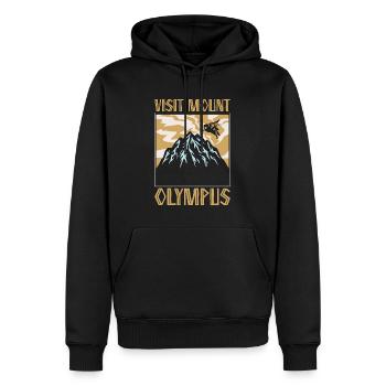 Mythologie grecque Visitez le mont Olympe Grèce antique - Sweat à capuche Premium bio Homme - noir - Devant - Nico (187cm)