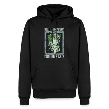 Mythologie grecque Visitez l’histoire de Sarpédon Méduse - Sweat à capuche Premium bio Homme - noir - Devant - Nico (187cm)