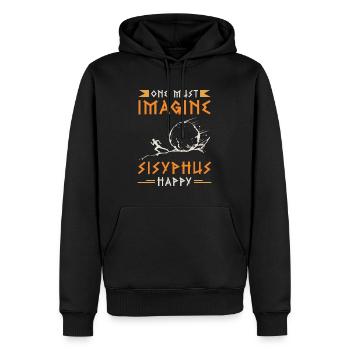 Mythologie grecque Il faut imaginer la mythologie Dieux - Sweat à capuche Premium bio Homme - noir - Devant - Nico (187cm)