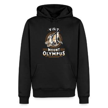Mythologie grecque Visitez le mythe antique du mont Olympe - Sweat à capuche Premium bio Homme - noir - Devant - Nico (187cm)
