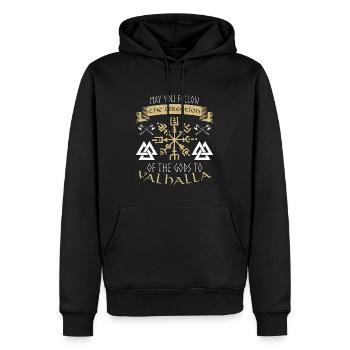 Norse Mythology Short May You Follow Mystic Runes - Männer Premium Bio Hoodie - Schwarz - Vorne - Nico (187cm)