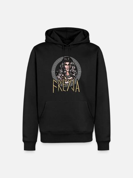 Nordisk mytologi Freja Valkyrie Gudinde Valknut - Herre Premium økologisk hoodie - sort