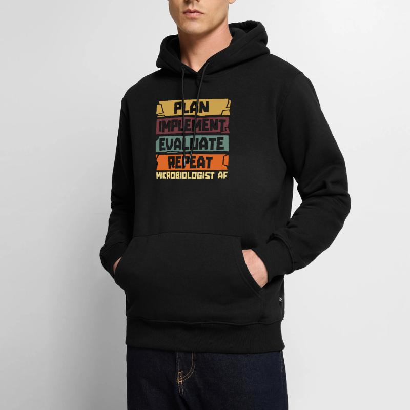 Microbiologist Plan Implement Evaluate Laboratory Männer Premium Bio Hoodie