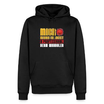 Microbiologist A Professional Germ Microbiology - Men’s Premium Organic Hoodie - black - Front - Nico (187cm)