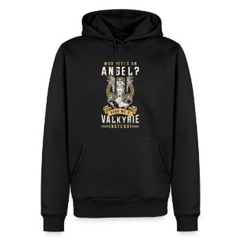 Valkyrie Who Needs An Angel Send Norse Goddess - Männer Premium Bio Hoodie - Schwarz - Vorne - Nico (187cm)